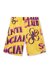 Anti Social Social Club Coral Crush Mesh Bored Shorts Yellow
