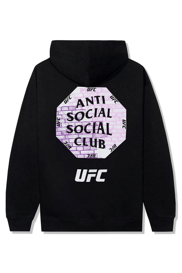 Anti Social Social Club X UFC Conned Zip-Up Hoodie Black