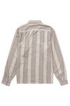 Supreme Stripe Flannel Zip Up Shirt Grey
