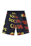 Anti Social Social Club Whisped Terry Fleece Shorts Black