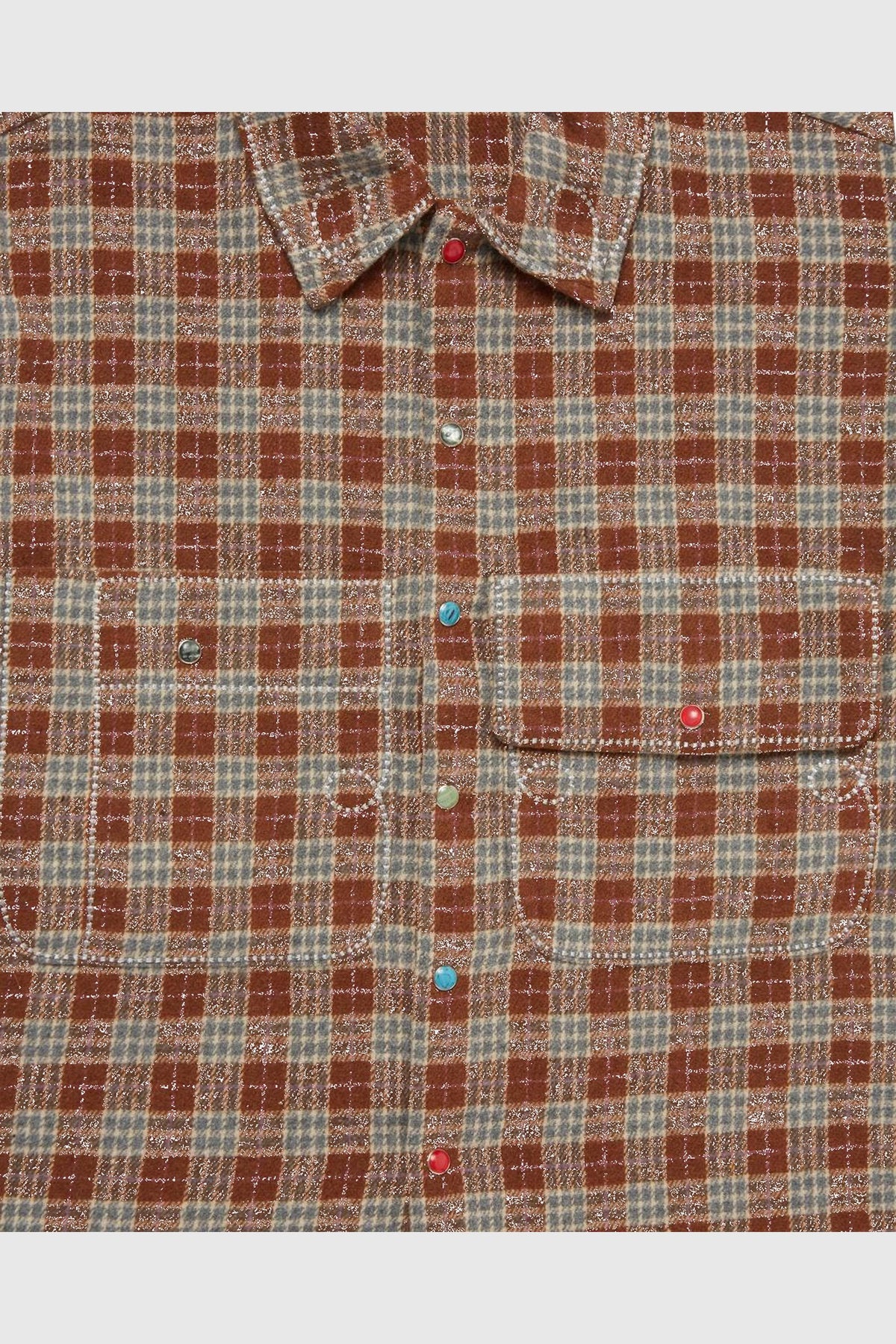 Fugazi Stone Snap Flannel Brown