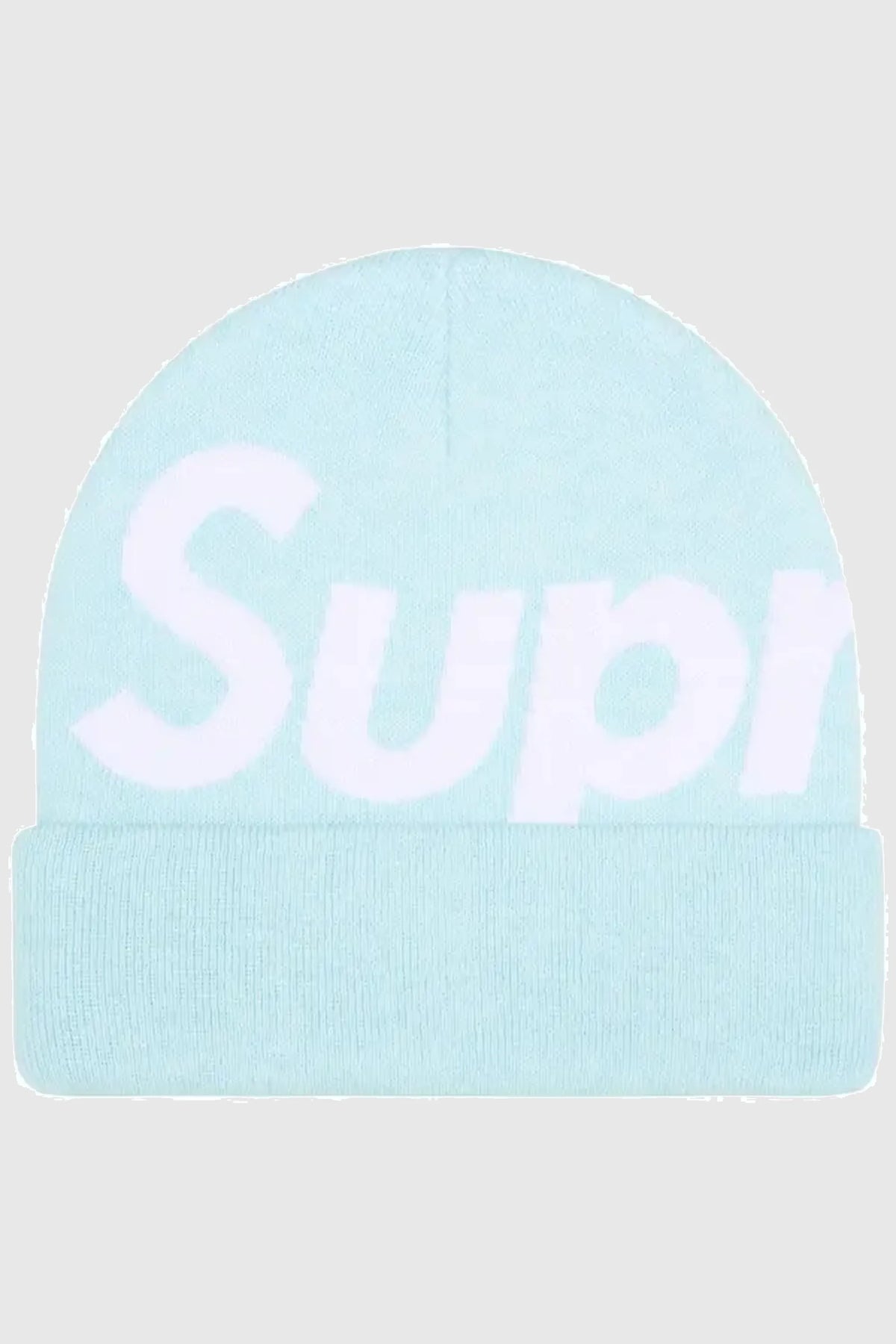 Supreme Big Logo Beanie - Light Blue