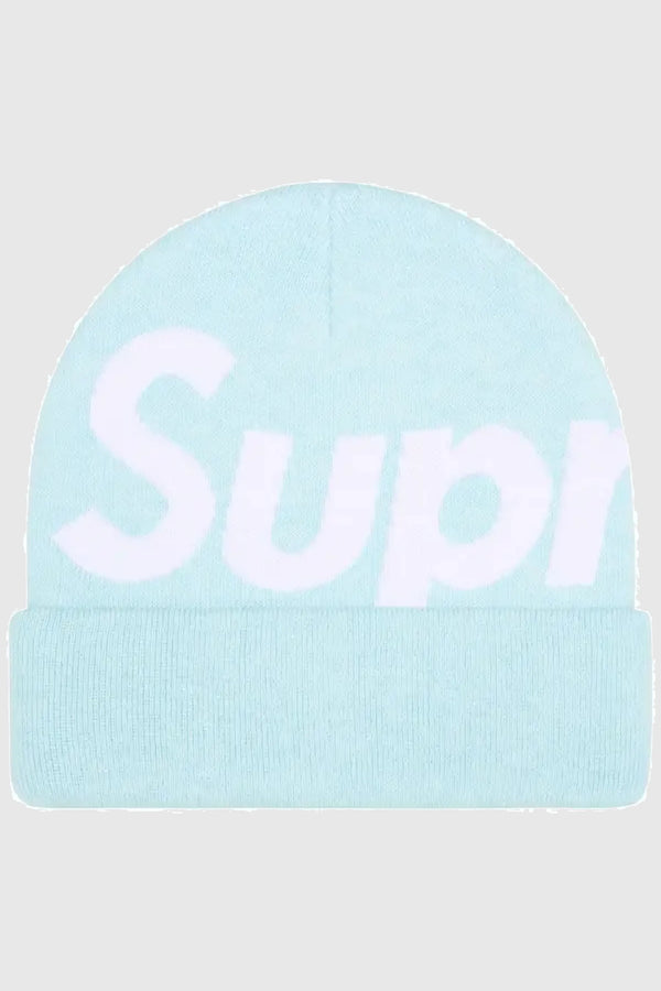 Supreme Big Logo Beanie - Light Blue