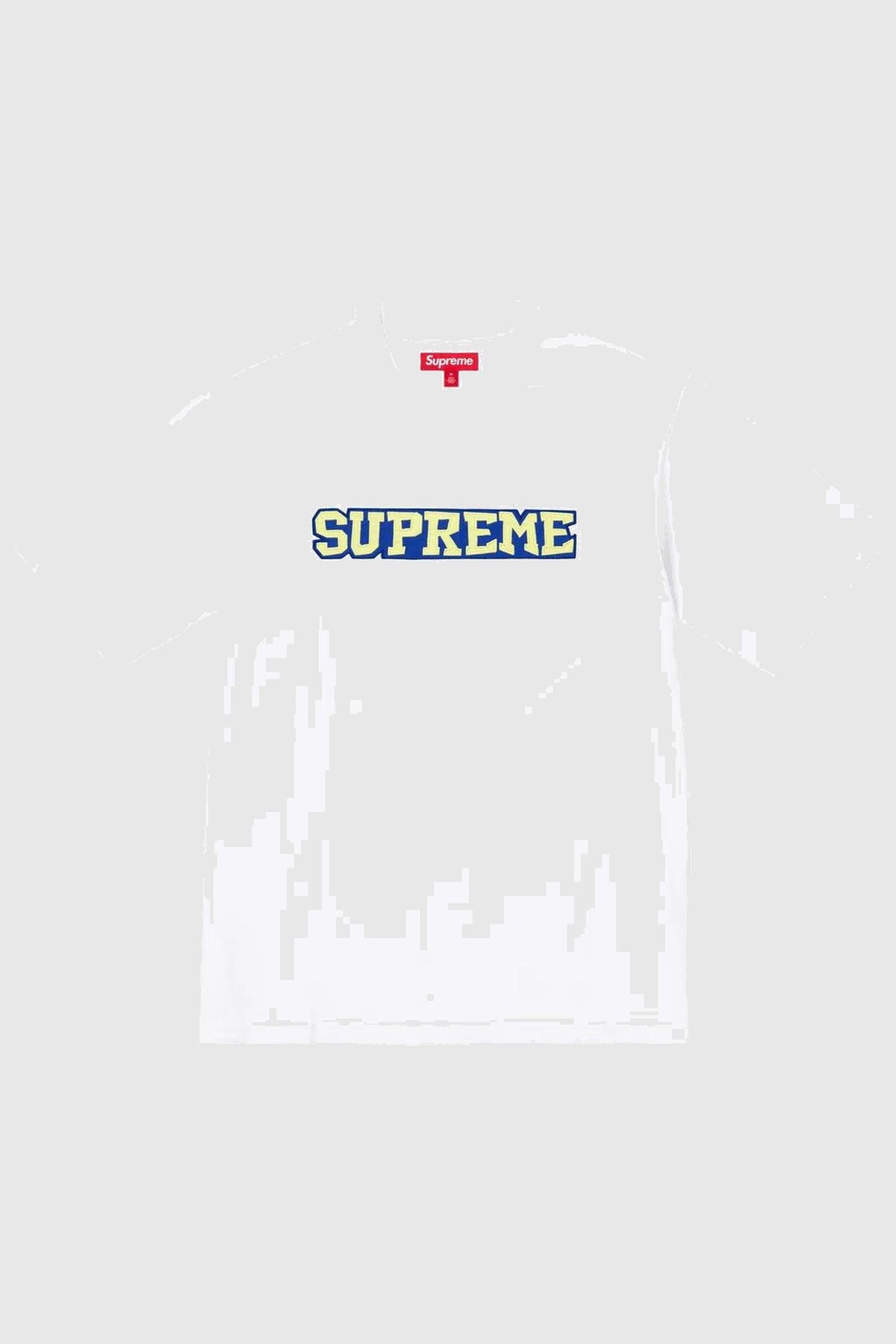 Supreme Satin Applique S/S Top White