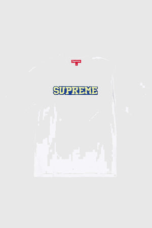 Supreme Satin Applique S/S Top White