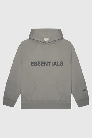 FEAR OF GOD ESSENTIALS Pullover Hoodie Applique Logo Cement
