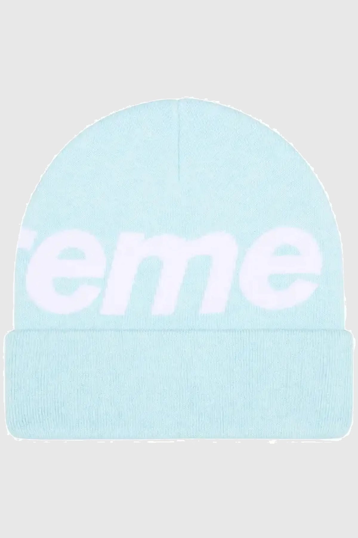 Supreme Big Logo Beanie - Light Blue