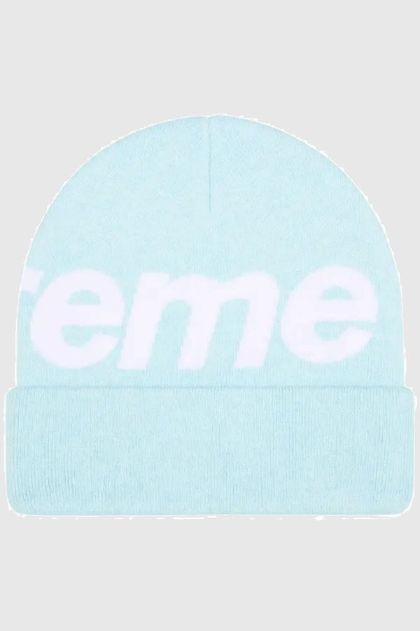 Supreme Big Logo Beanie - Light Blue