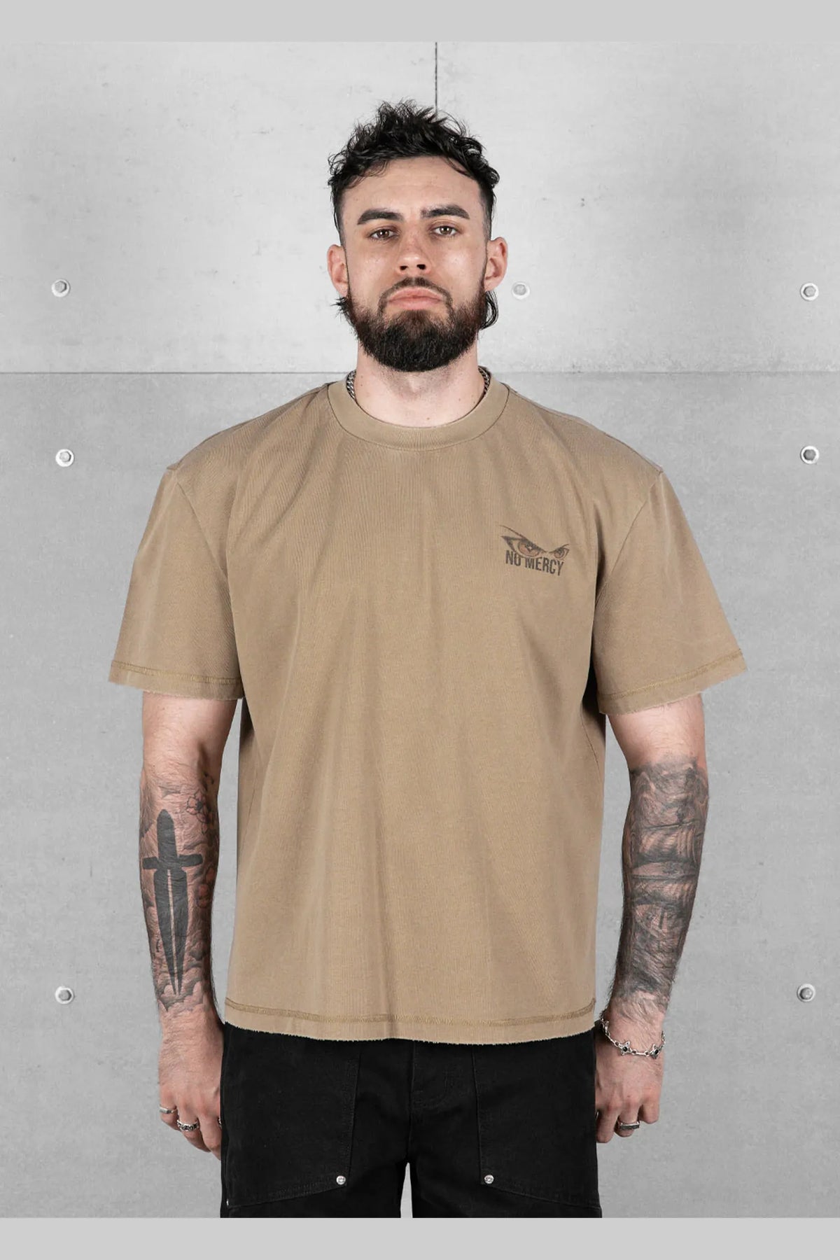 Common Hype Commons No Mercy Choices Tee - Faded Brown