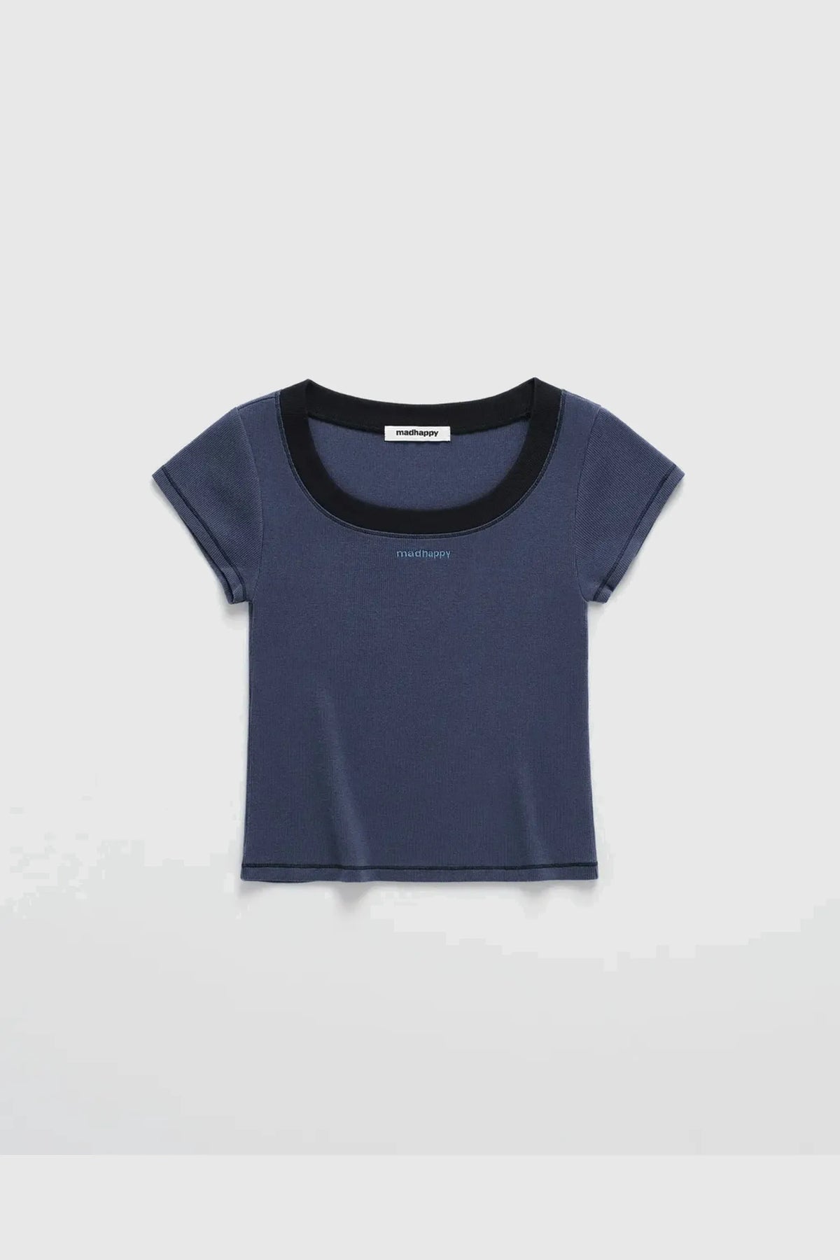Madhappy Lounge Cropped Rib Tee Cobalt