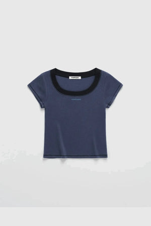 Madhappy Lounge Cropped Rib Tee Cobalt