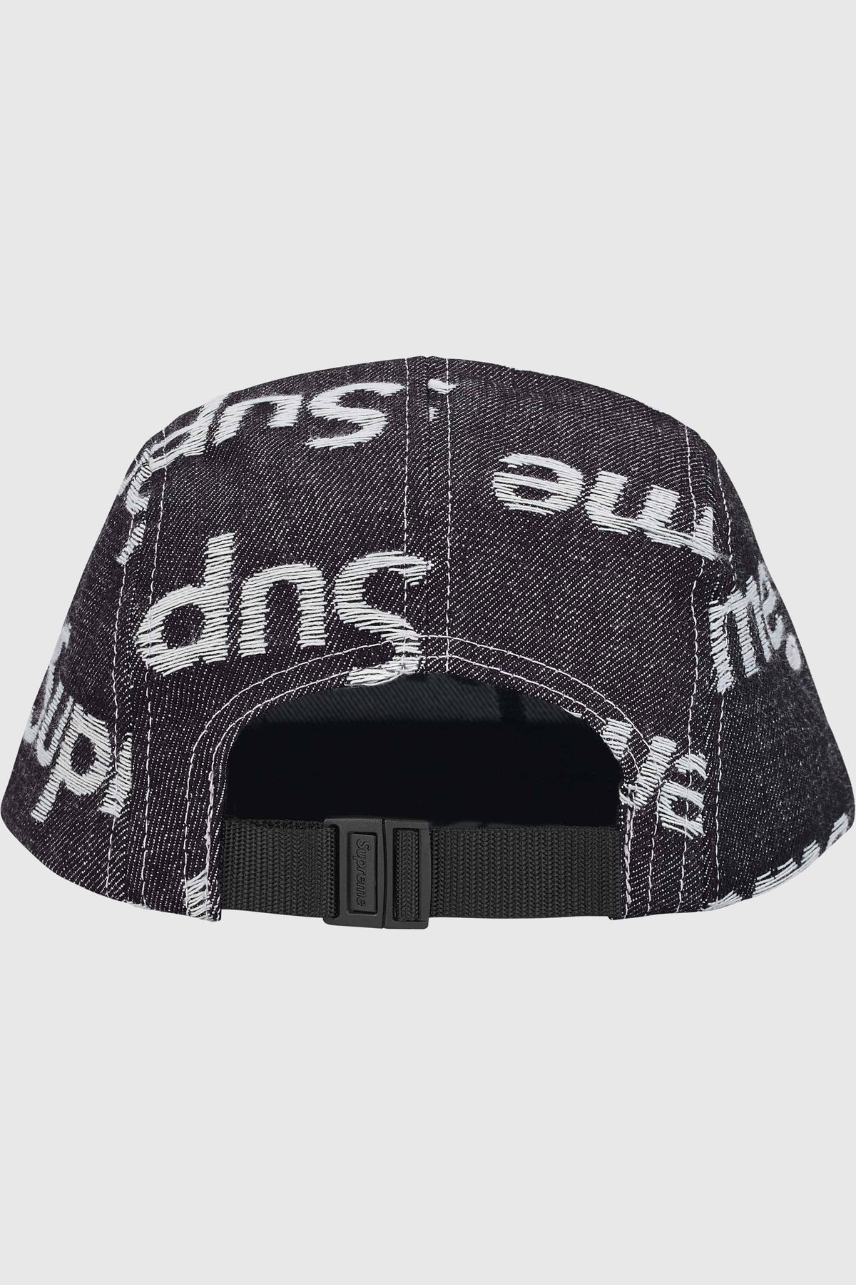 Supreme Supreme Jacquard Logos Denim Camp Cap (SS25) - Rigid Indigo