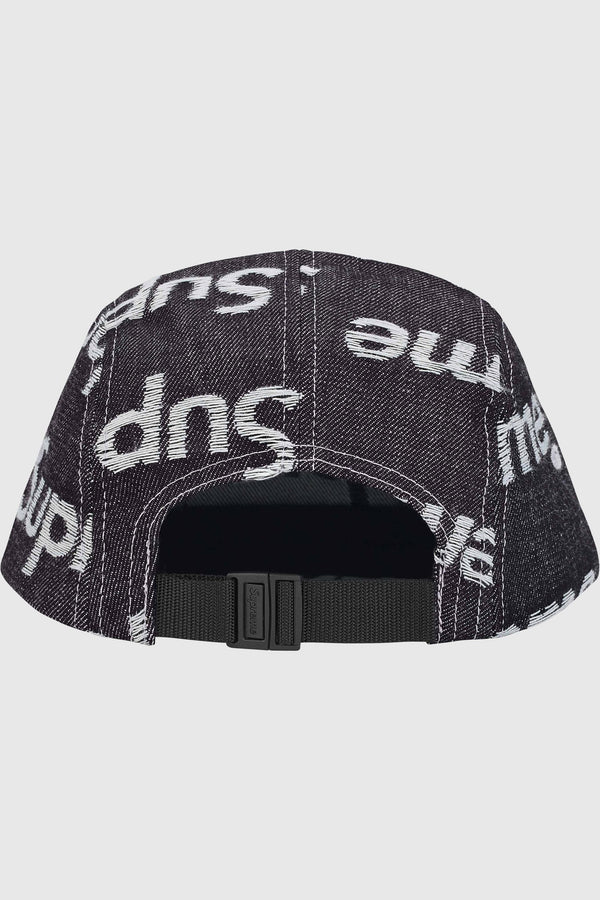 Supreme Supreme Jacquard Logos Denim Camp Cap (SS25) - Rigid Indigo