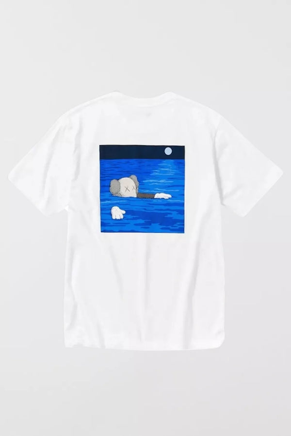 KAWS x Uniqlo UT Short Sleeve Graphic T-shirt White (Blue Graphic)