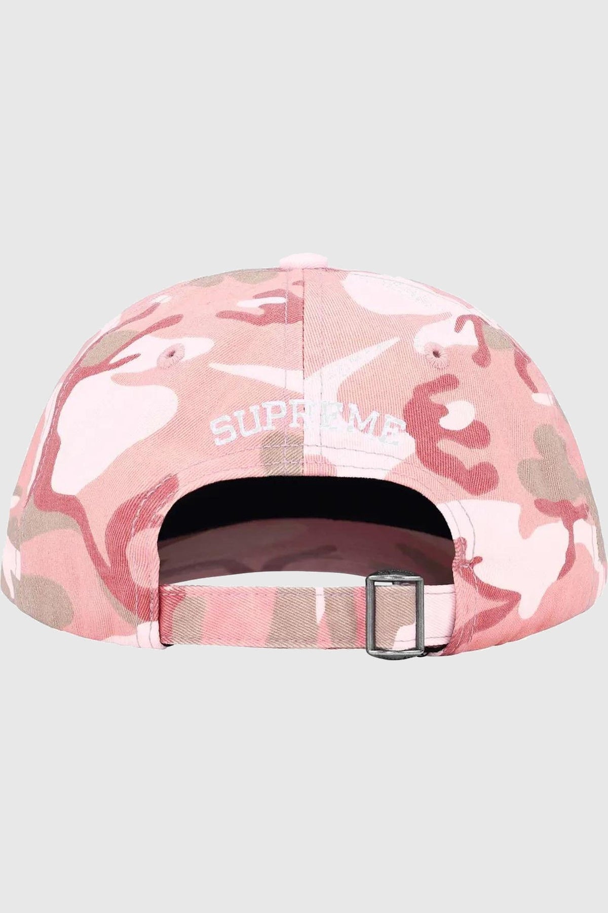 Supreme Pigment Coated S Logo 6-Panel Hat Pink Camo