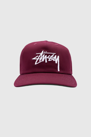 Stussy Big Stock Mid Depth Cap - Wine