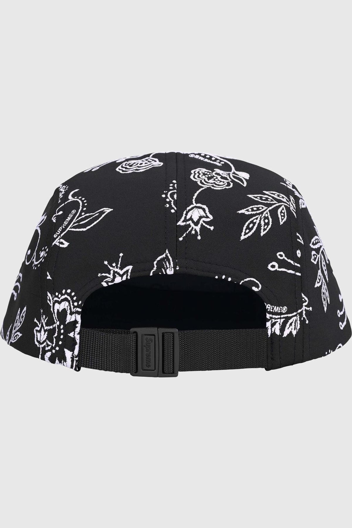Supreme Floral Jacquard Camp Cap Black