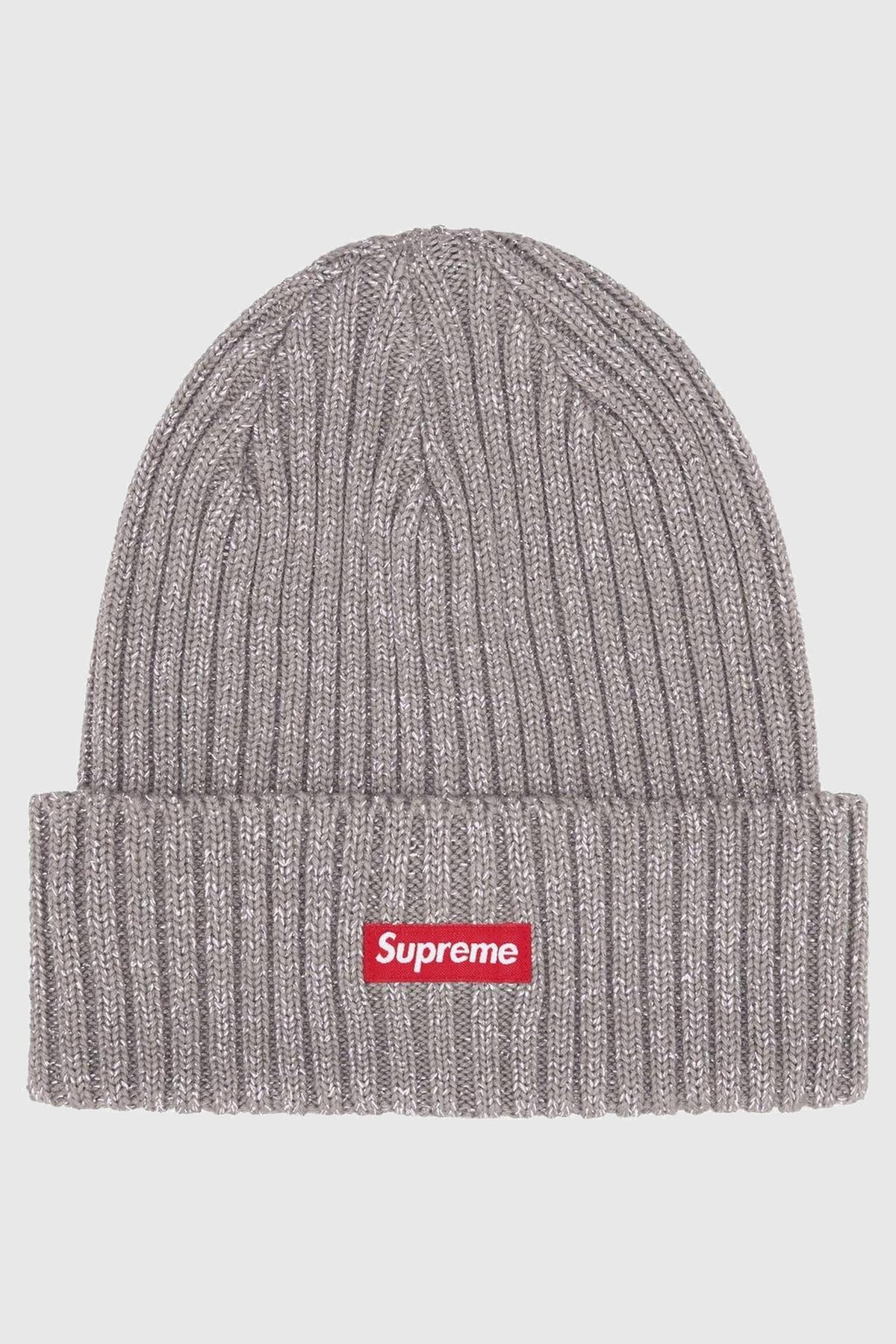 Supreme Overdyed Beanie Metallic Silver