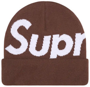 Supreme Big Logo Beanie - Brown