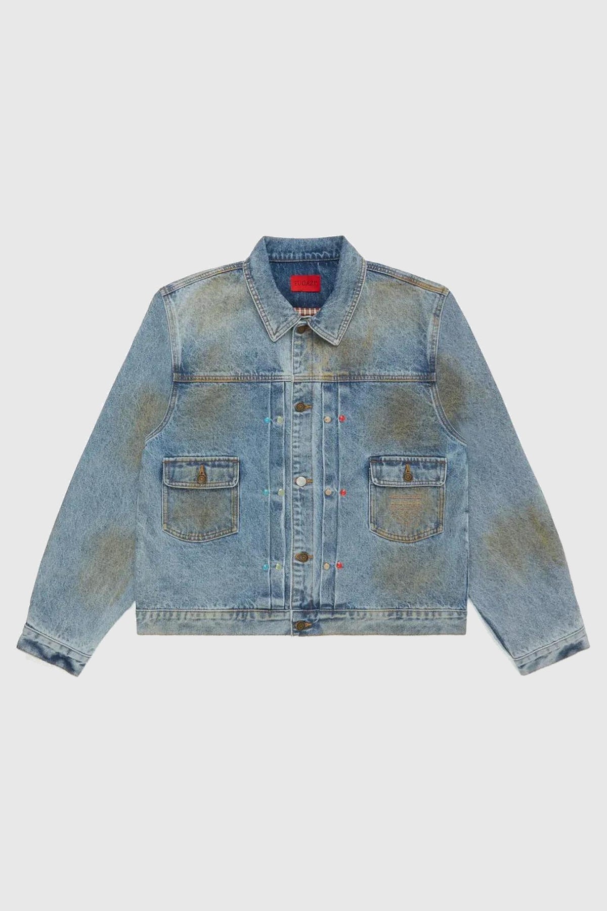 Fugazi Stone Rivet Denim Jacket Mud Washed