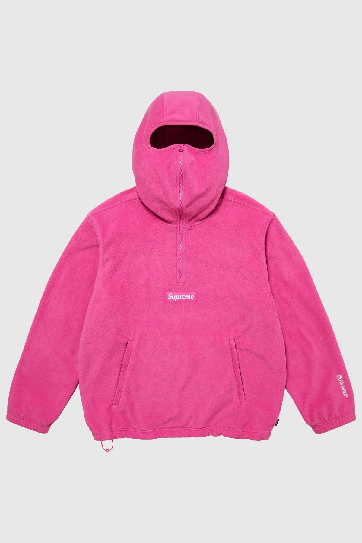 Supreme Supreme Polartec Face Mask Half Zip Hooded Sweatshirt (SS25) - Pink