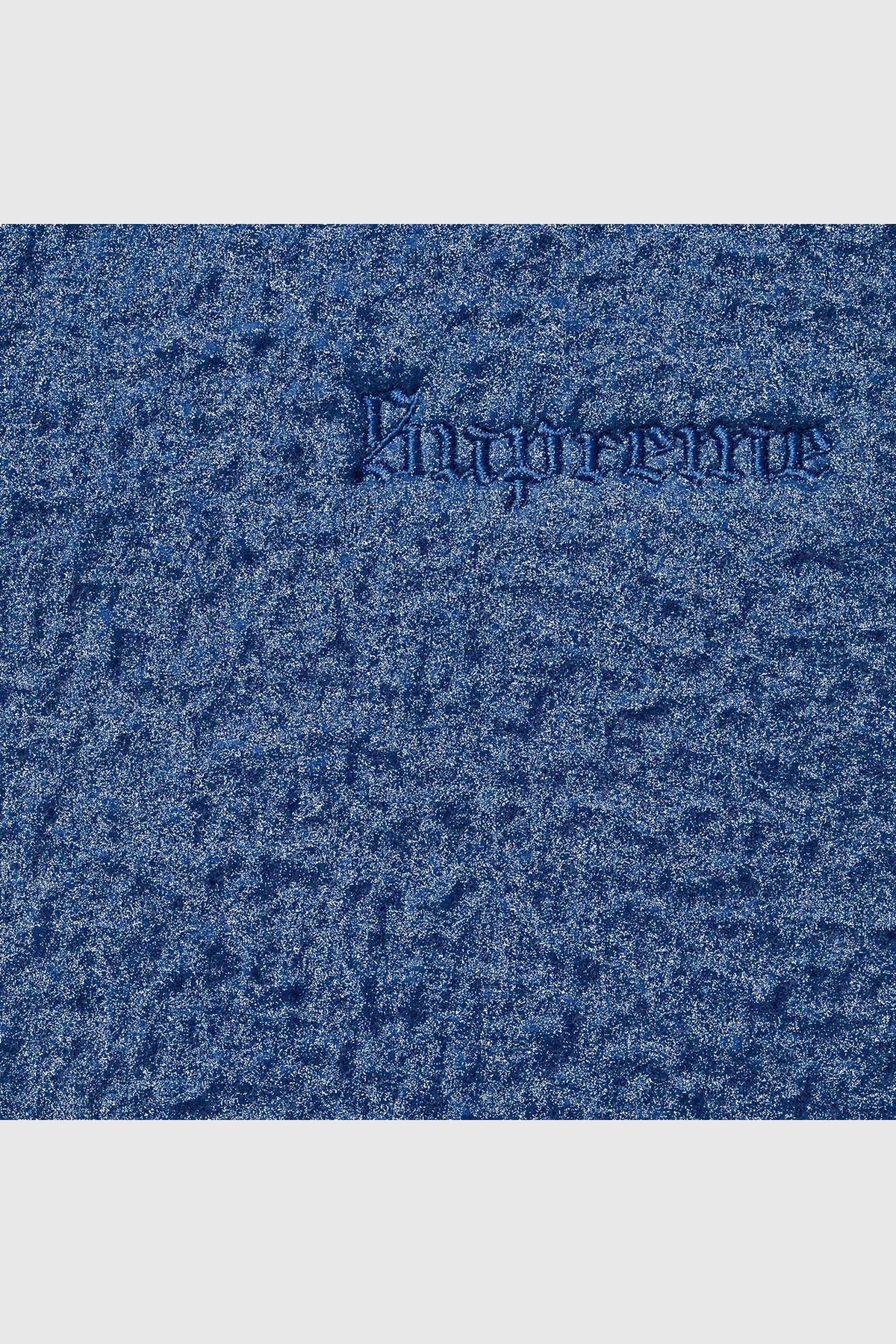 Supreme Pilled Zip-Up Hooded Sweatshirt Dark Royal