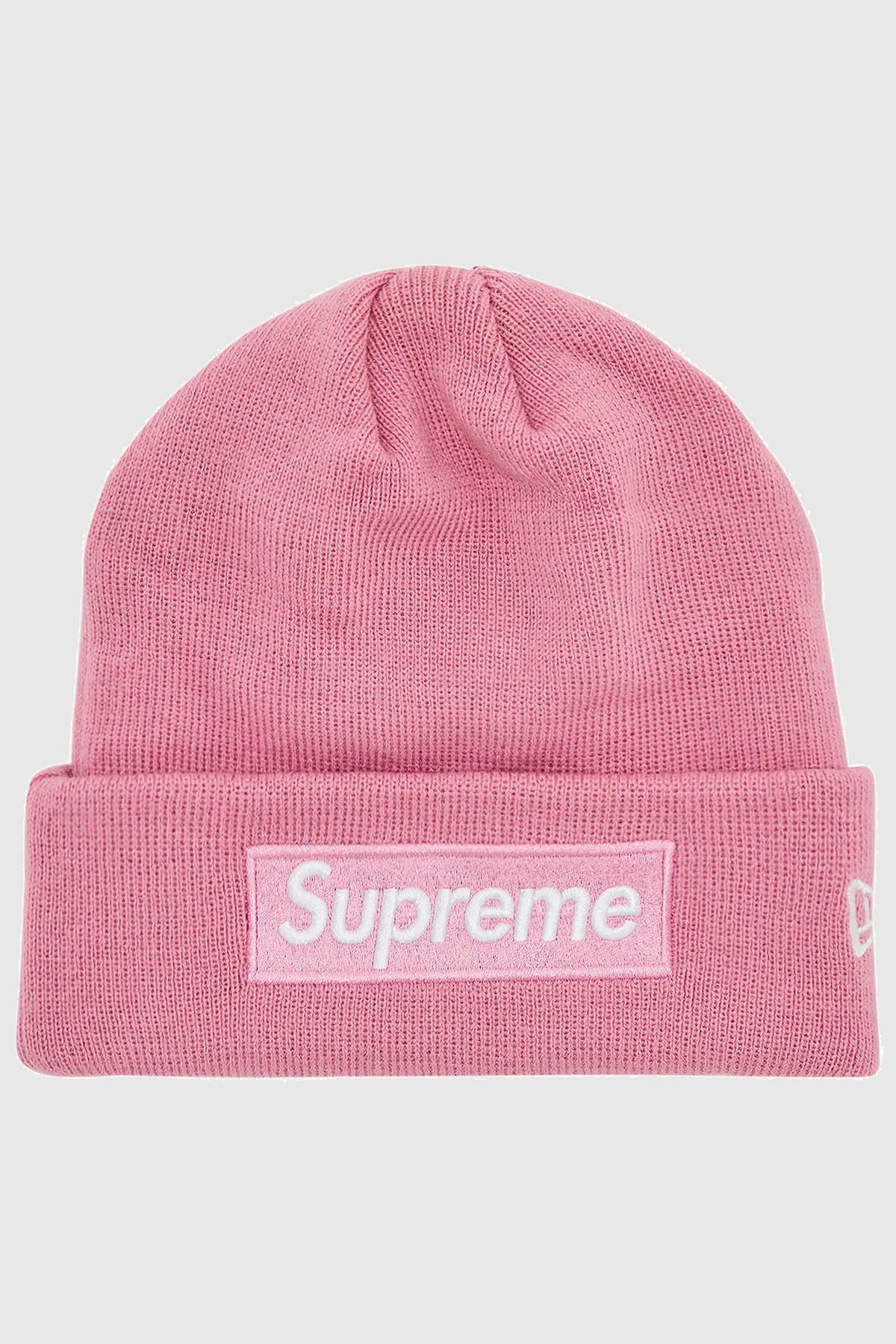 Supreme New Era Box Logo Beanie - Dusty Pink