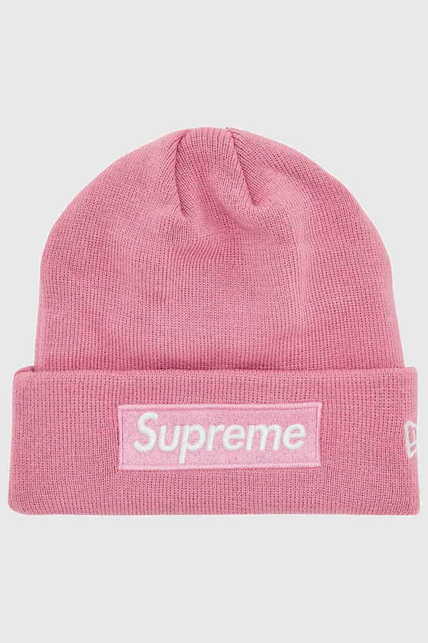 Supreme New Era Box Logo Beanie - Dusty Pink