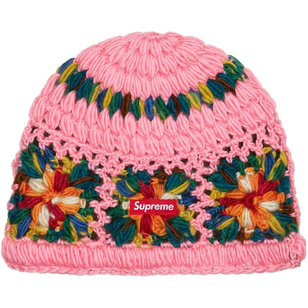 Supreme Crochet Beanie (SS25) - Pink