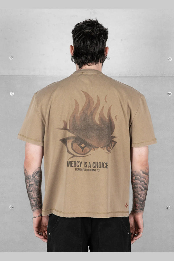 Common Hype Commons No Mercy Choices Tee - Faded Brown