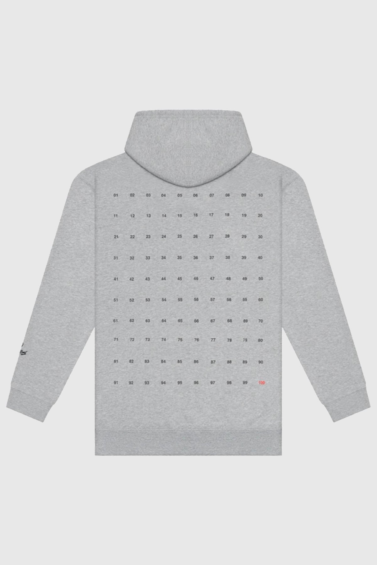 100 Thieves Numbers Hoodie Grey