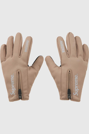 Supreme WINDSTOPPER Zip Gloves Taupe