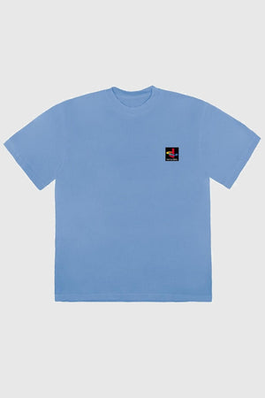 Travis Scott CJ Gamer II T-Shirt Washed Blue