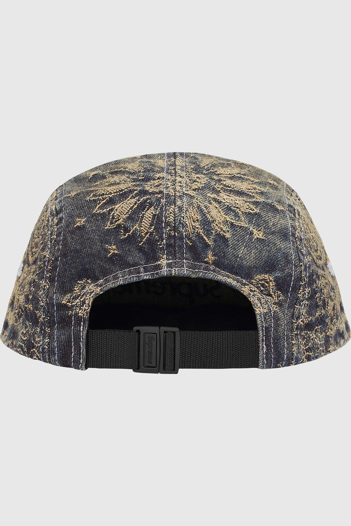 Supreme Bandana Jacquard Denim Camp Cap (SS25) - Blue