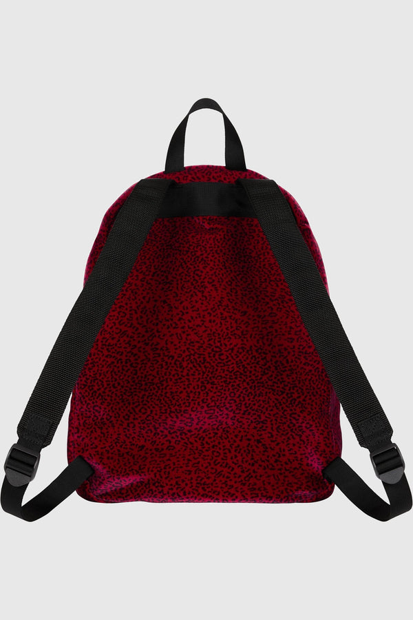 Supreme Supreme Velvet Backpack (SS25) - Red Leopard
