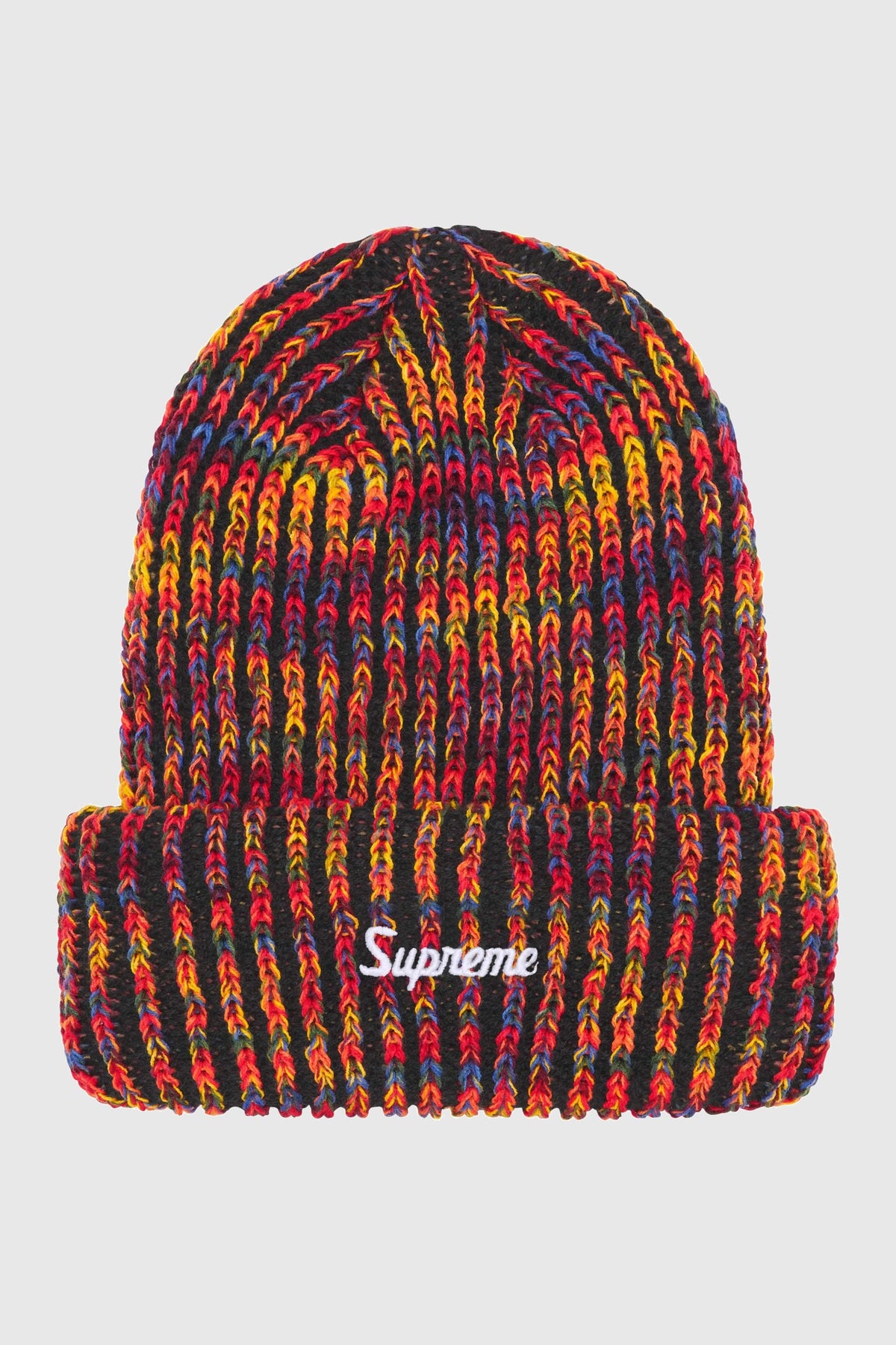 Supreme Supreme Rainbow Loose Gauge Beanie (SS25) - Black