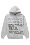 Supreme Stronger Than Fear Hooded Sweatshirt Heather Grey