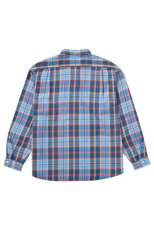 Supreme Pullover Plaid Flannel Shirt Blue