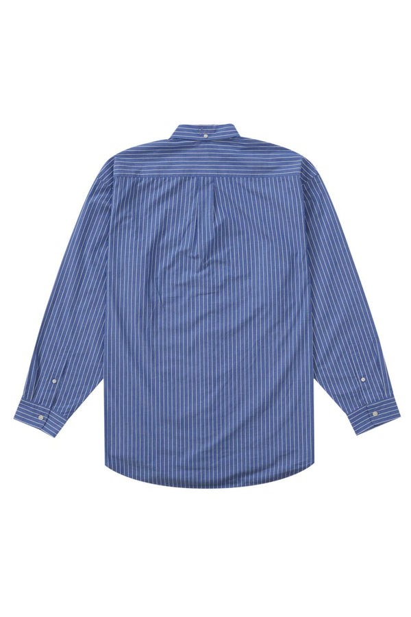 Supreme Loose Fit Stripe Shirt Blue