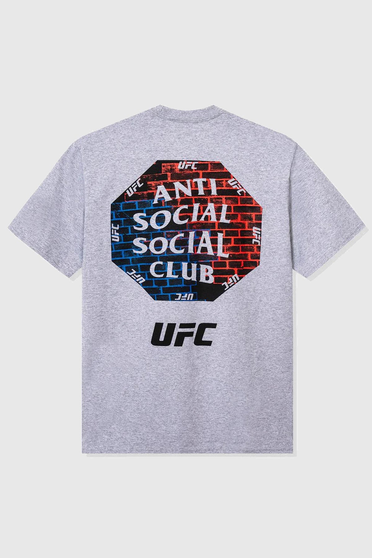 Anti Social Social Club X UFC Conned Tee Heather Grey