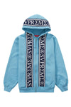 Supreme Roman Zip Up Hooded Sweatshirt Light Blue
