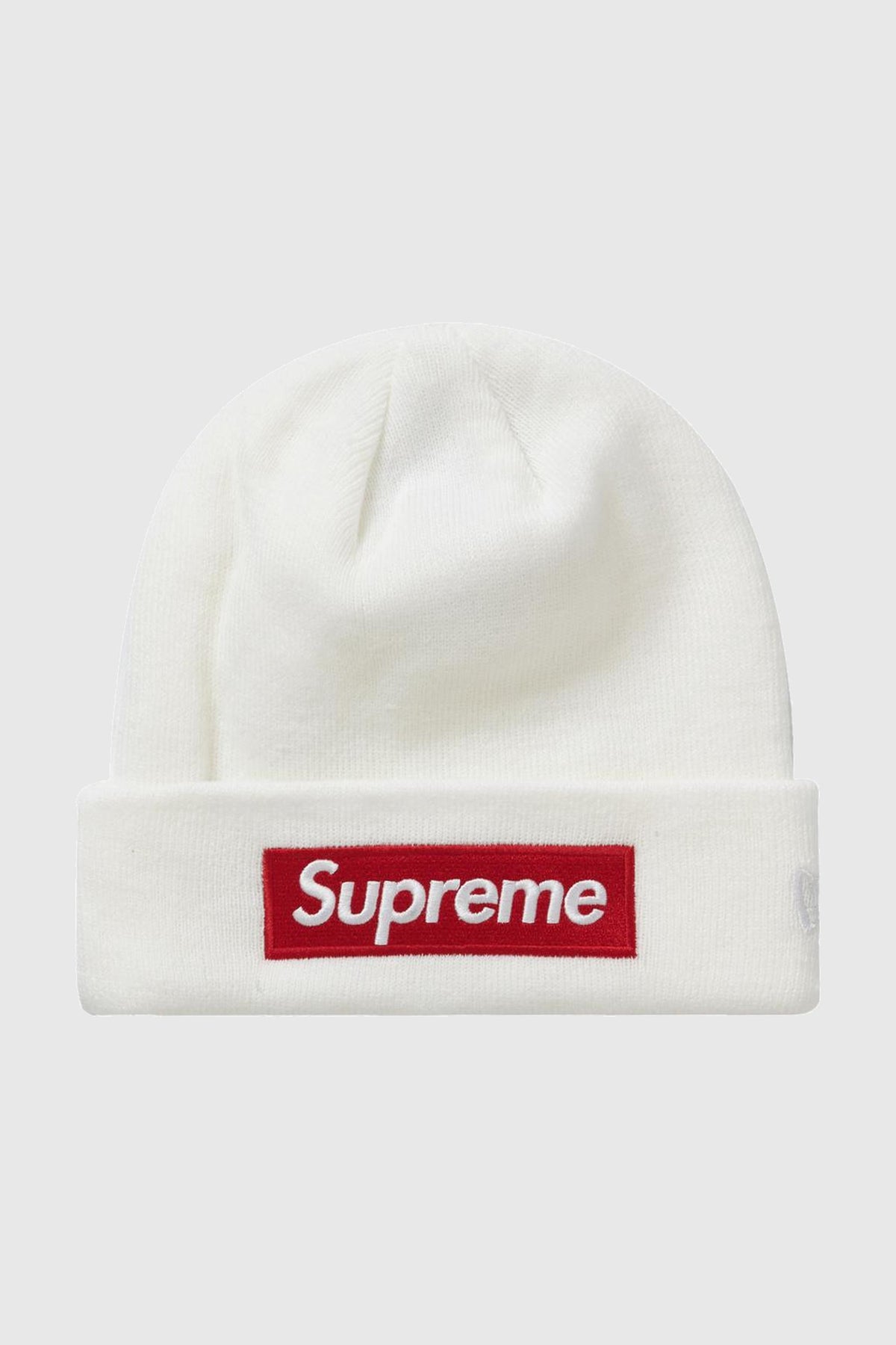 Supreme New Era Box Logo Beanie (FW21) White