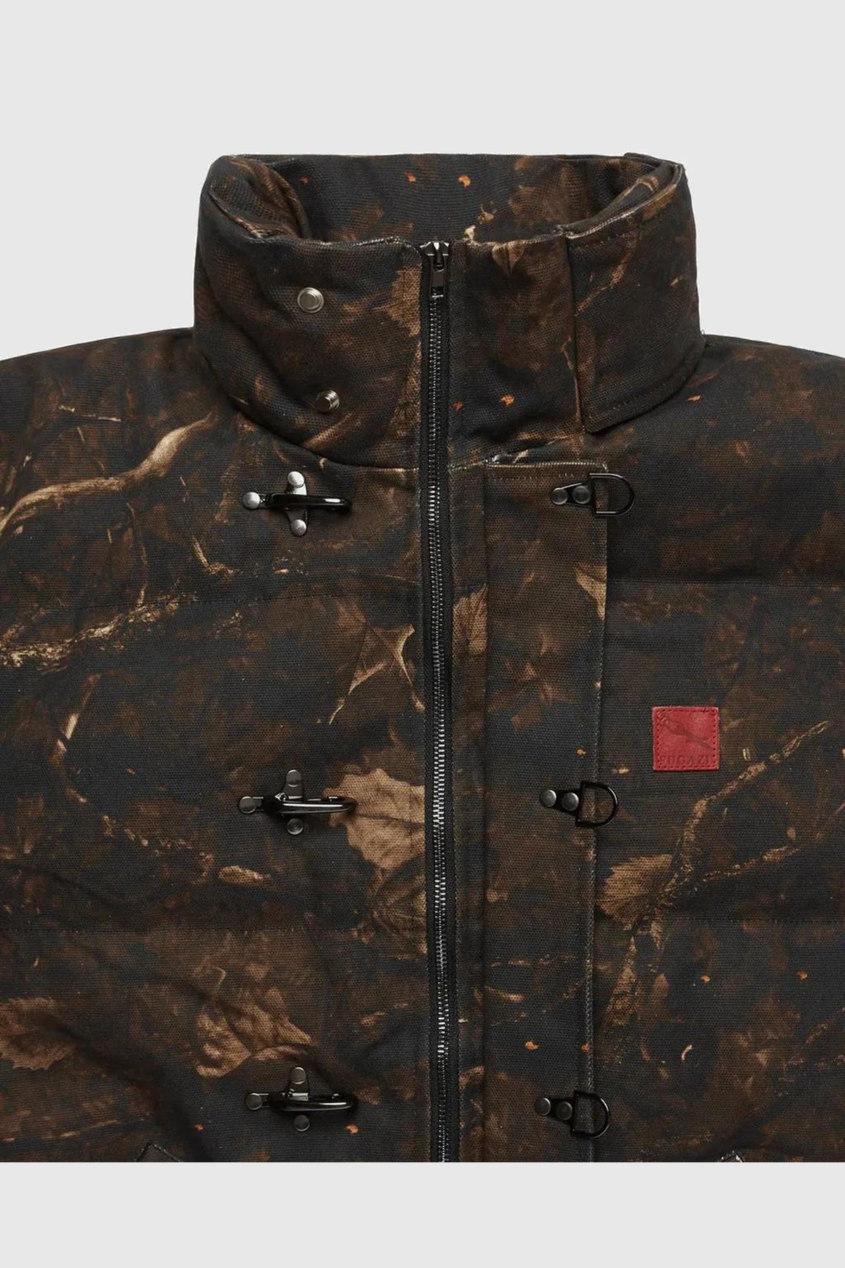 Fugazi Sniper Camo Puffer Jacket Brown