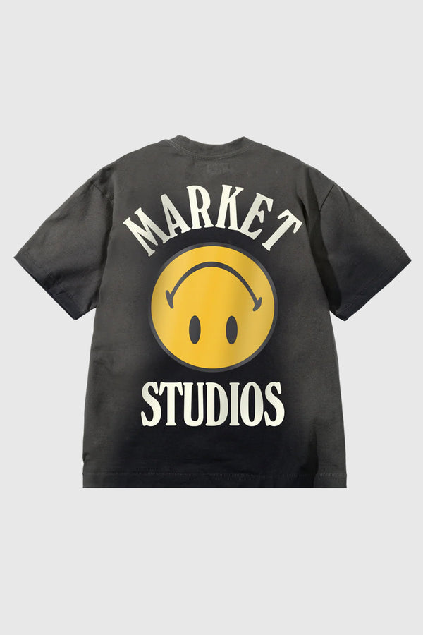 Market Smiley Lockup T-Shirt - Jet Black