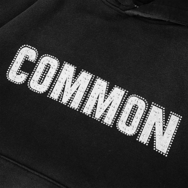 Common Hype Rhinestone Hoodie - Black