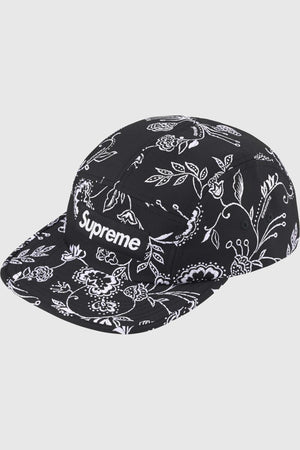 Supreme Floral Jacquard Camp Cap Black