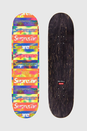 Supreme Distorted Logo Skateboard Deck Yellow