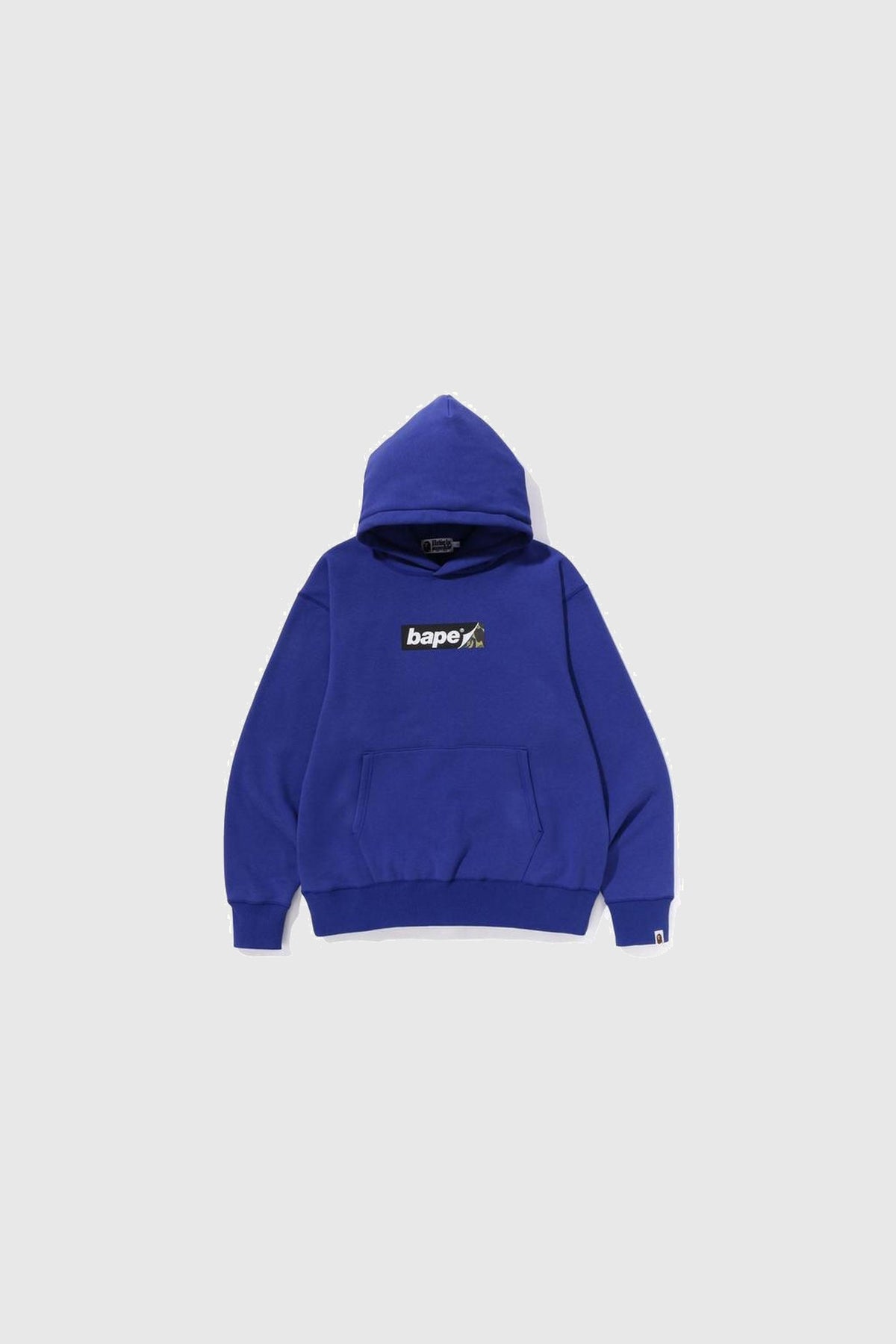 BAPE Smooth Logo Relaxed Fit Hoodie Blue