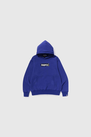 BAPE Smooth Logo Relaxed Fit Hoodie Blue