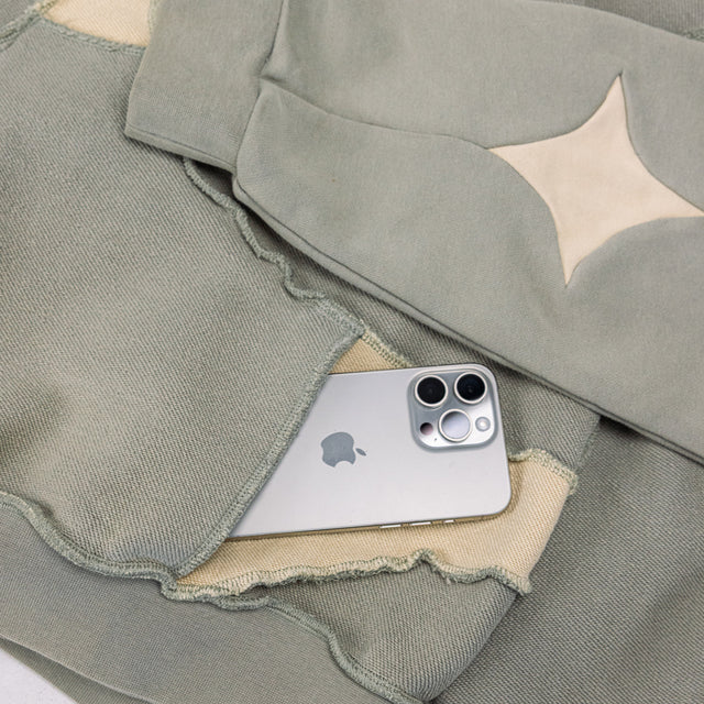 Common Hype Reversible Star Hoodie - Sage